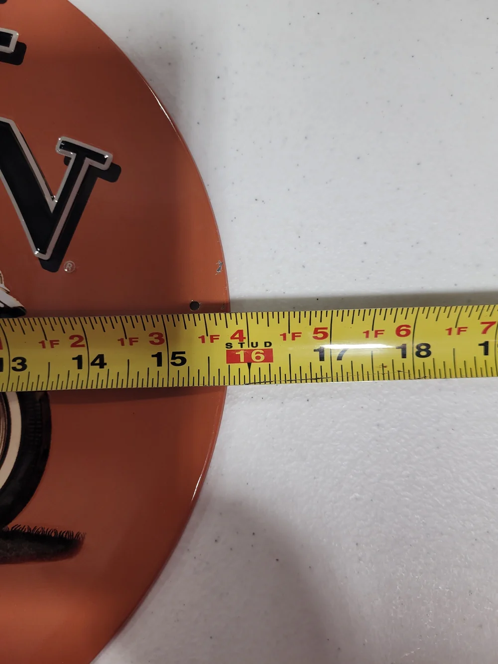 Harley-Davidson Orange and Black Round Motorcycle Wall Sign
